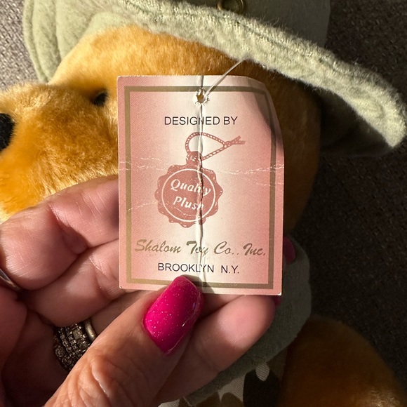 Vintage Shalom Toy Co Camo Exploring Bear Plush Original Tag. - Picture 7 of 7